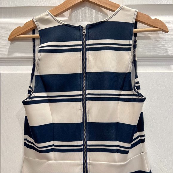 NWT Abercrombie & Fitch Blue and White Striped Mini Dress, Size M - Picture 9 of 12